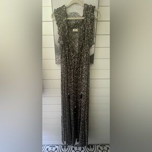 NATURAL LIFE Black and White Floral Maxi Dress